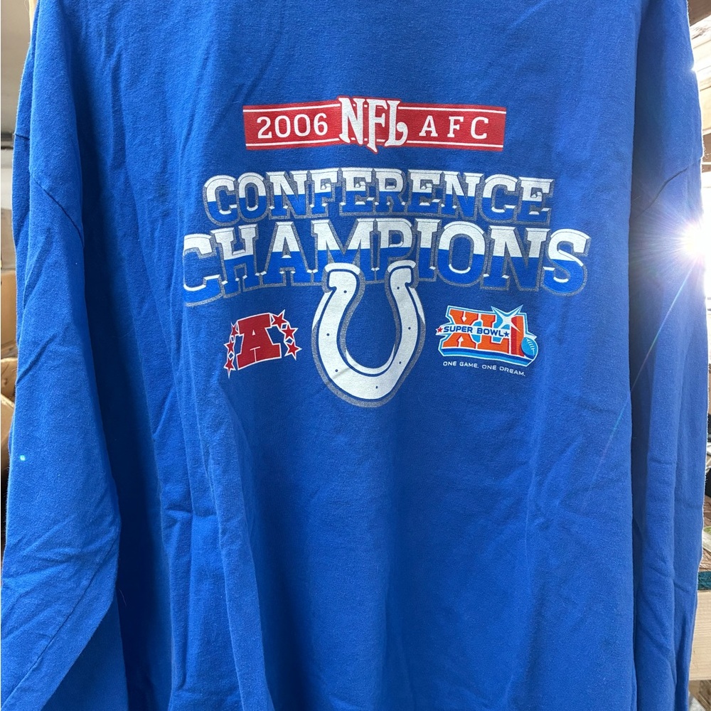 Vintage 2006 Colts NFL Conference Champions Long Sleeve Shirt.